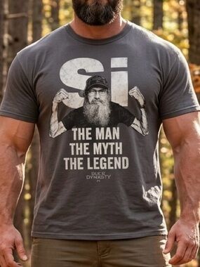 Duck Dynasty Gray 'Si The Man The Myth The Legend' Graphic Tee